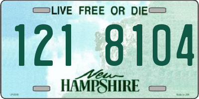 NH license plate 1218104