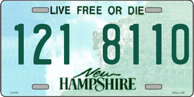 NH license plate 1218110