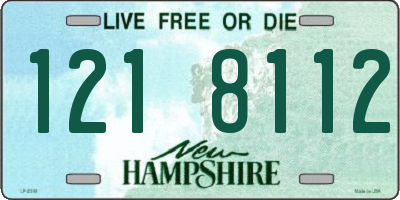 NH license plate 1218112