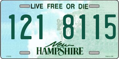 NH license plate 1218115