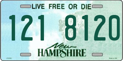 NH license plate 1218120