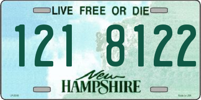 NH license plate 1218122