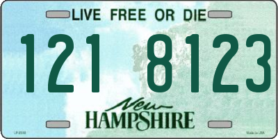 NH license plate 1218123