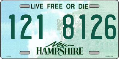 NH license plate 1218126