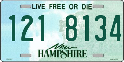 NH license plate 1218134