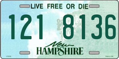 NH license plate 1218136