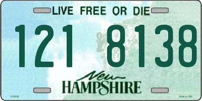 NH license plate 1218138