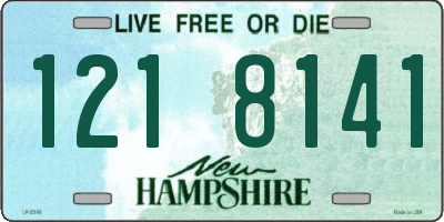 NH license plate 1218141