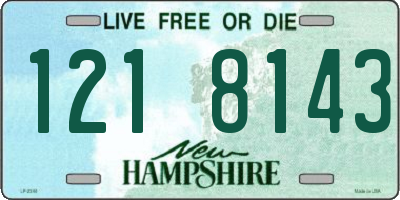 NH license plate 1218143