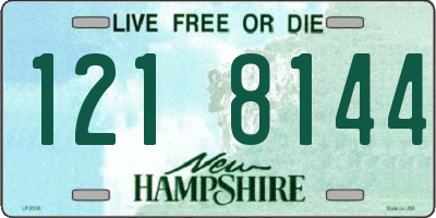 NH license plate 1218144