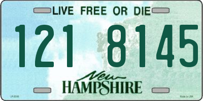 NH license plate 1218145