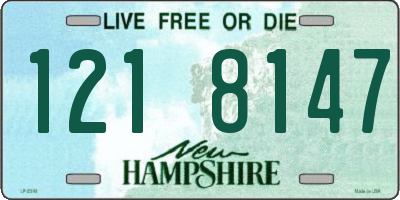 NH license plate 1218147