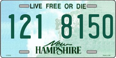 NH license plate 1218150