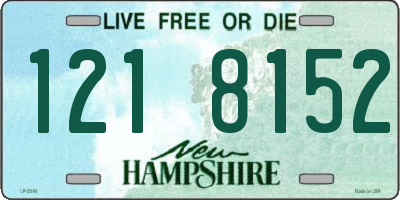 NH license plate 1218152