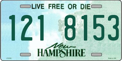 NH license plate 1218153