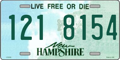 NH license plate 1218154
