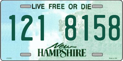 NH license plate 1218158