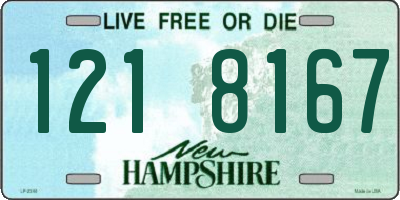 NH license plate 1218167