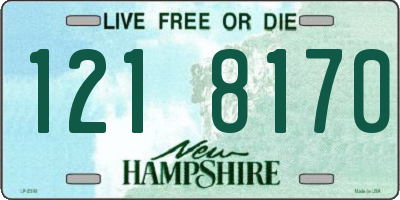 NH license plate 1218170