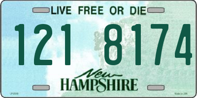 NH license plate 1218174