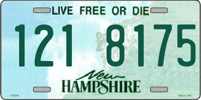 NH license plate 1218175