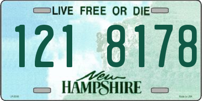 NH license plate 1218178