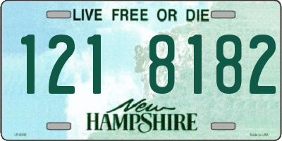 NH license plate 1218182