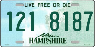 NH license plate 1218187