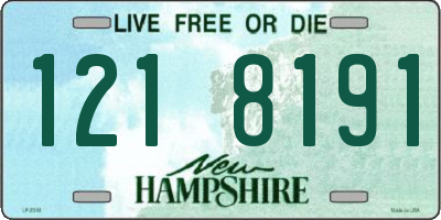 NH license plate 1218191