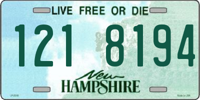 NH license plate 1218194