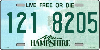 NH license plate 1218205