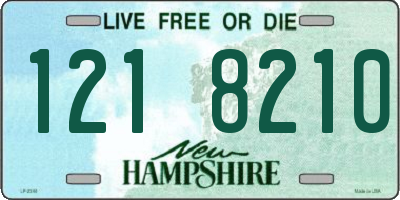 NH license plate 1218210