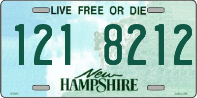 NH license plate 1218212