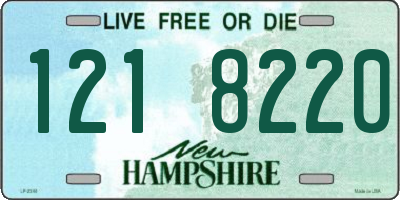 NH license plate 1218220