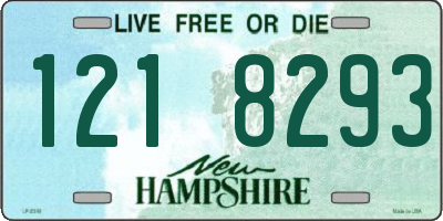 NH license plate 1218293