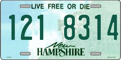NH license plate 1218314