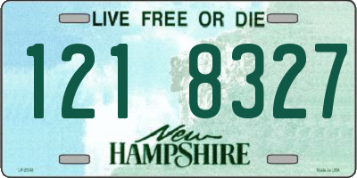 NH license plate 1218327