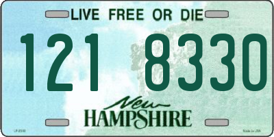 NH license plate 1218330