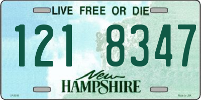 NH license plate 1218347