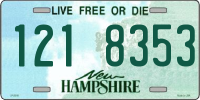 NH license plate 1218353