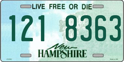 NH license plate 1218363