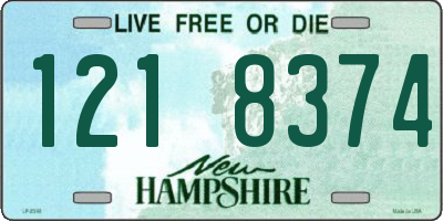 NH license plate 1218374