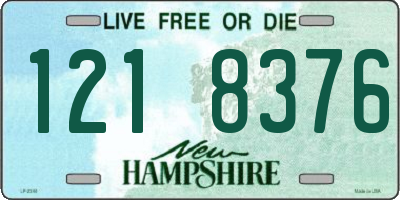 NH license plate 1218376