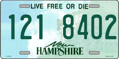 NH license plate 1218402