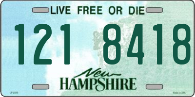 NH license plate 1218418