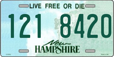 NH license plate 1218420
