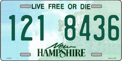 NH license plate 1218436