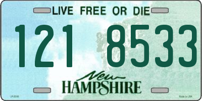 NH license plate 1218533