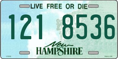 NH license plate 1218536