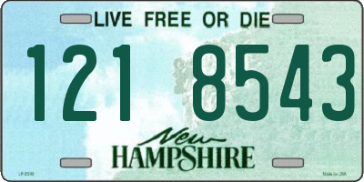 NH license plate 1218543